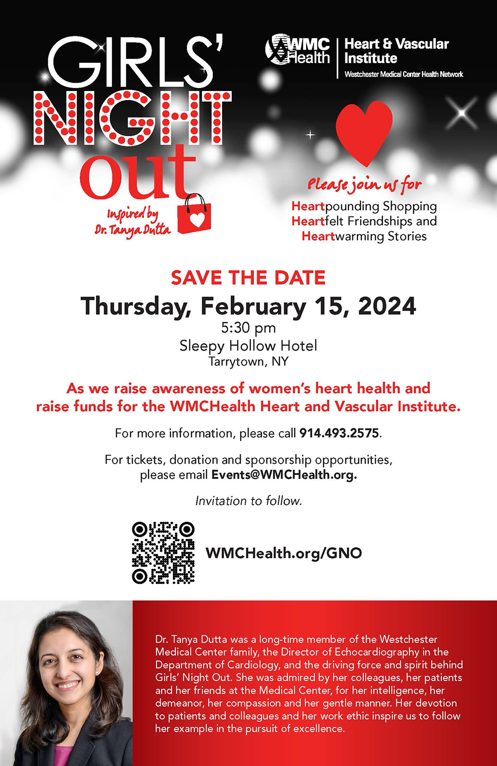 Girls' Night Out, Feb 15, 2024. Call 914.493.2575 for more information.
